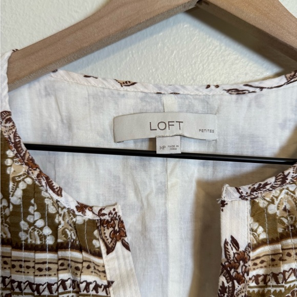 Ann Taylor Loft Floral Pleated Flounce Mini Dress - Picture 3 of 7